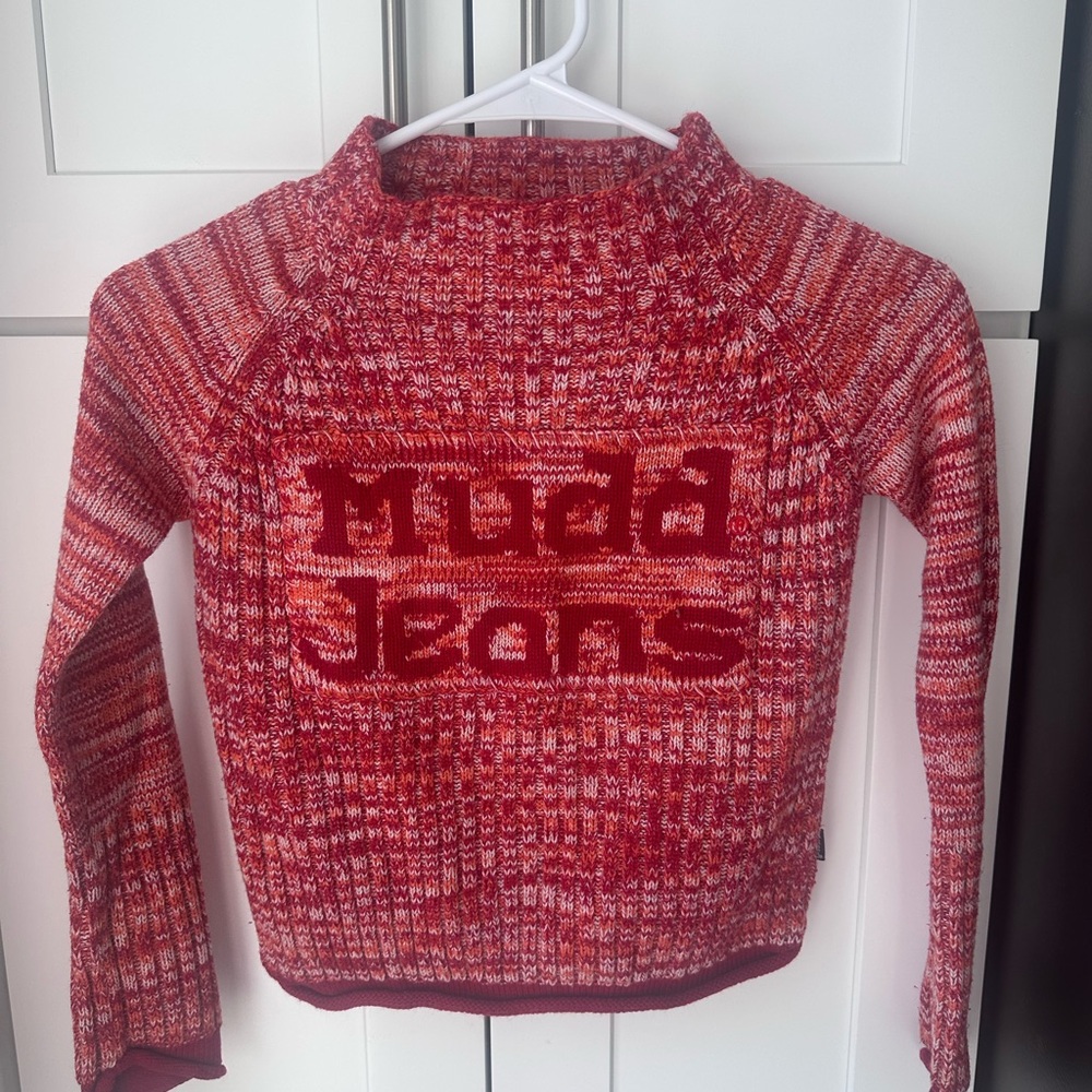 Mudd Jeans‎ Y2K Rolled Cuff Red Sweater, Size S, 7-8 Flared Sleeves